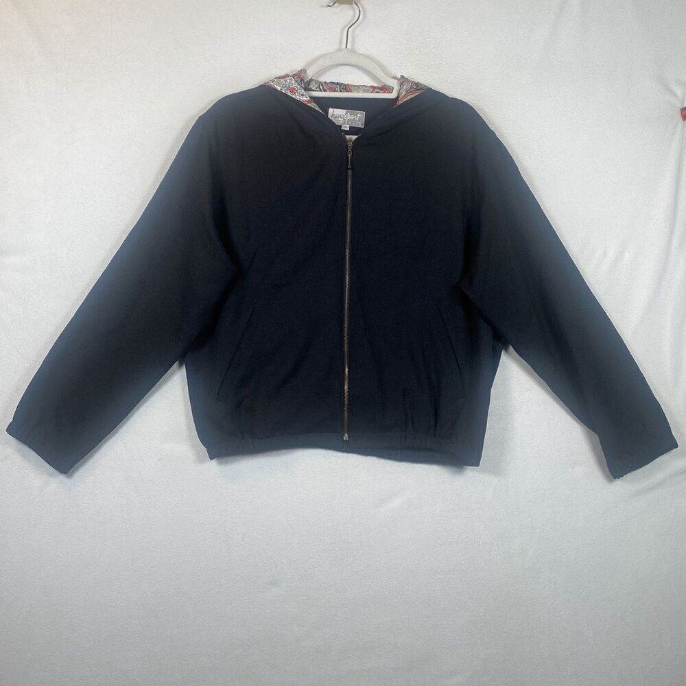 Hanasport Vintage USA-Made Hooded Microfiber Jacket – Size Small